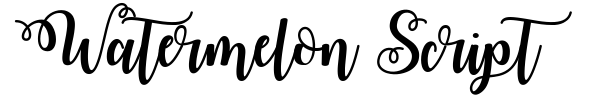 Watermelon Script font preview